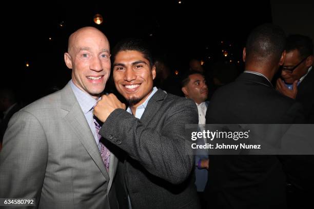 Ted Reid and Mikey Garcia attend the Annual Pre-Grammy Reception hosted by Ted Reid at STK on February 9, 2017 in Los Angeles, California.