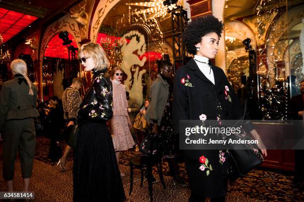 Models during the Kate Spade presentation during New York Fashion Week on February 10, 2017 in New York City.