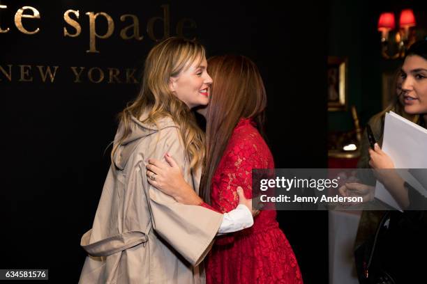 Leighton Meester and Deborah Lloyd attend Kate Spade presentation during New York Fashion Week on February 10, 2017 in New York City.