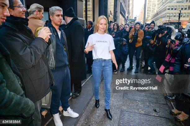 Actress Kate Bosworth attends the Calvin Klein Collection Front Row during New York Fashion Week on February 10, 2017 in New York City.