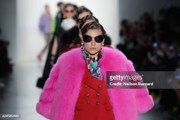 Models walk the runway for the Concept Korea collection during, New York Fashion Week: The Shows at Gallery 3, Skylight Clarkson Sq on February 10,...