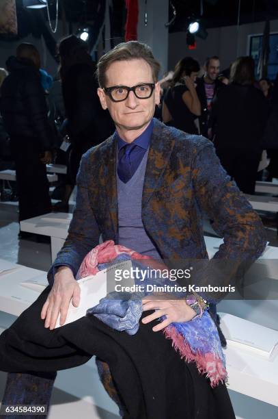 Hamish Bowles attends the Calvin Klein Collection Front Row during New York Fashion Week on February 10, 2017 in New York City.