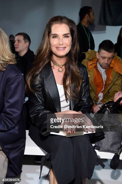 Brooke Shields attends the Calvin Klein Collection Front Row during New York Fashion Week on February 10, 2017 in New York City.