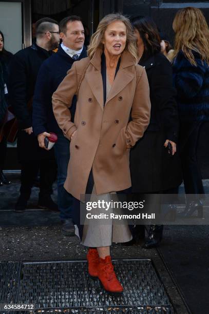 Lauren Hutton attends the Calvin Klein Collection Front Row during New York Fashion Week on February 10, 2017 in New York City.