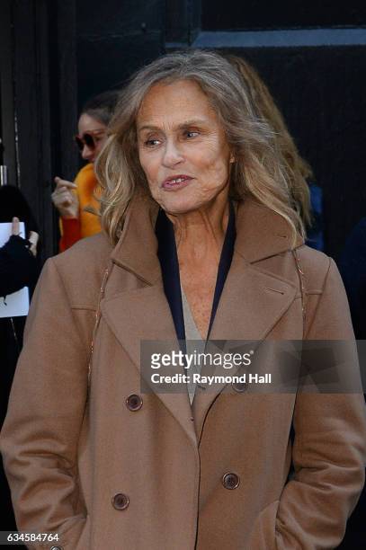 Lauren Hutton attends the Calvin Klein Collection Front Row during New York Fashion Week on February 10, 2017 in New York City.