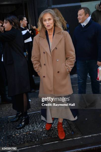 Lauren Hutton attends the Calvin Klein Collection Front Row during New York Fashion Week on February 10, 2017 in New York City.