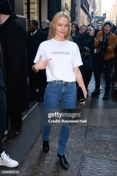 Actress Kate Bosworth attends the Calvin Klein Collection Front Row during New York Fashion Week on February 10, 2017 in New York City.