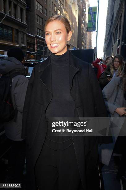 Model Karlie Kloss attends the Calvin Klein Collection Front Row during New York Fashion Week on February 10, 2017 in New York City.