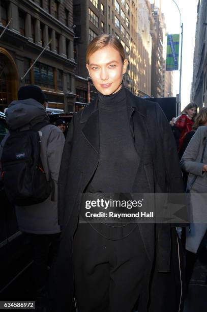 Model Karlie Kloss attends the Calvin Klein Collection Front Row during New York Fashion Week on February 10, 2017 in New York City.