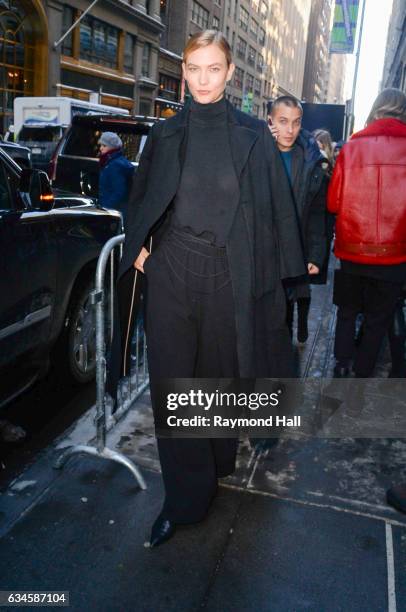 Model Karlie Kloss attends the Calvin Klein Collection Front Row during New York Fashion Week on February 10, 2017 in New York City.