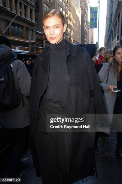 Model Karlie Kloss attends the Calvin Klein Collection Front Row during New York Fashion Week on February 10, 2017 in New York City.