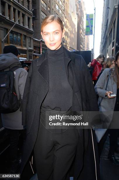 Model Karlie Kloss attends the Calvin Klein Collection Front Row during New York Fashion Week on February 10, 2017 in New York City.