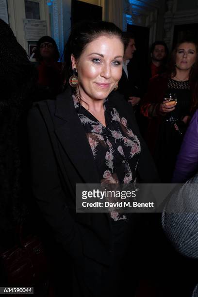 Jessie Wallace attends the 2nd birthday gala performance of "Beautiful: The Carole King Musical" at The Aldwych Theatre on February 9, 2017 in...