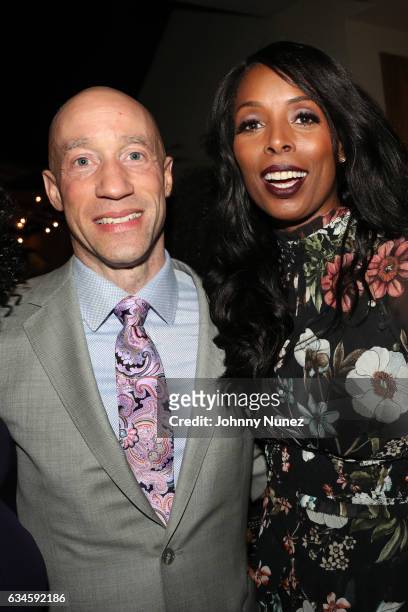 Ted Reid and Tasha Smith attend the Annual Pre-Grammy Reception hosted by Ted Reid at STK on February 9, 2017 in Los Angeles, California.