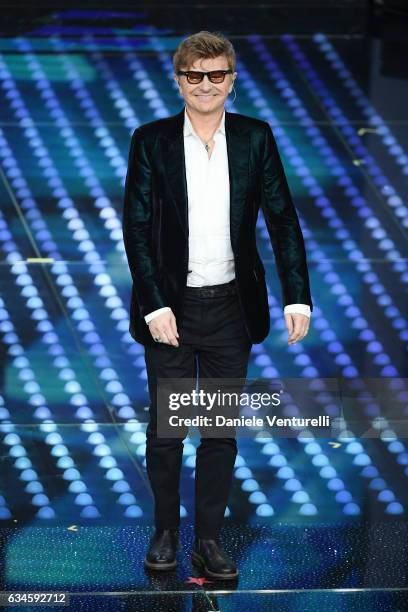 Ron attends the fourth night of the 67th Sanremo Festival 2017 at Teatro Ariston on February 10, 2017 in Sanremo, Italy.