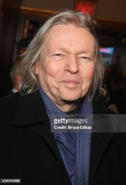 Christopher Hampton poses at the Opening Night of "Sunset Boulevard"on Broadway at The Palace Theatre on February 9, 2017 in New York City.