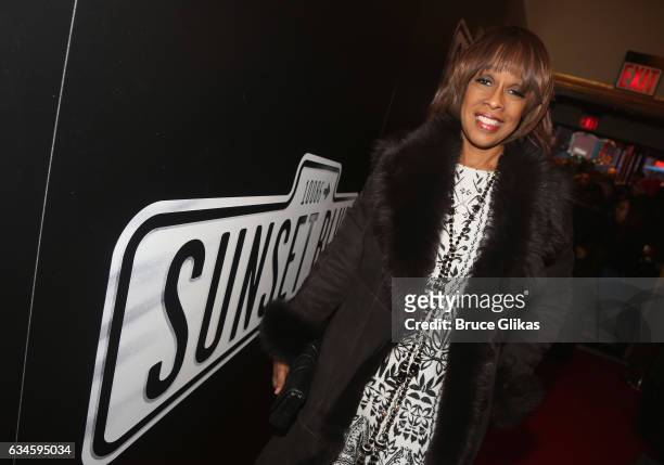 Gayle King poses at the Opening Night of "Sunset Boulevard"on Broadway at The Palace Theatre on February 9, 2017 in New York City.
