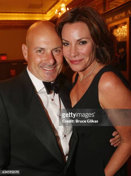 Tom D'Agostino and wife Luann de Lesseps pose at the Opening Night of "Sunset Boulevard"on Broadway at The Palace Theatre on February 9, 2017 in New...
