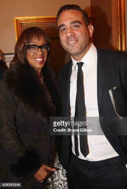 Gayle King and Bobby Cannavale pose at the Opening Night of "Sunset Boulevard"on Broadway at The Palace Theatre on February 9, 2017 in New York City.