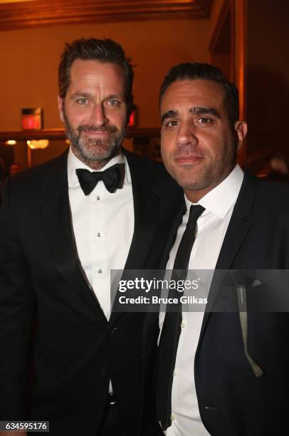 Peter Hermann and Bobby Cannavale pose at the Opening Night of "Sunset Boulevard"on Broadway at The Palace Theatre on February 9, 2017 in New York...