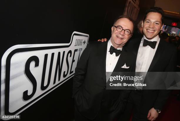 Producers Paul Blake and Mike Bosner pose at the Opening Night of "Sunset Boulevard"on Broadway at The Palace Theatre on February 9, 2017 in New York...