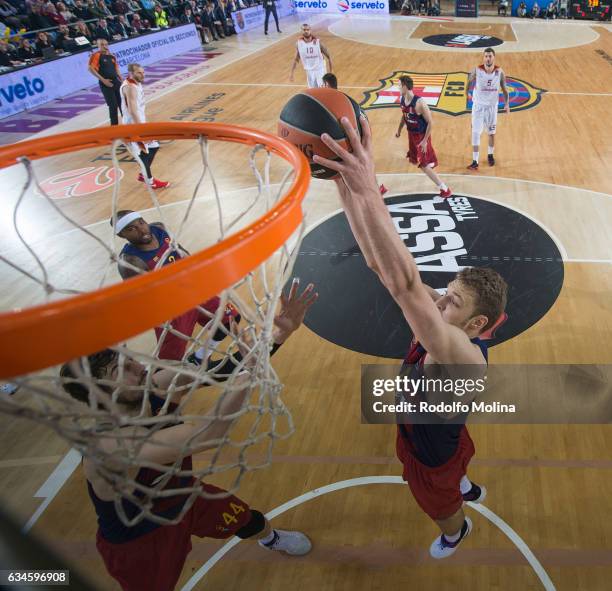 Aleksandar Vezenkov, #14 of FC Barcelona Lassa in action during the 2016/2017 Turkish Airlines EuroLeague Regular Season Round 22 game between FC...