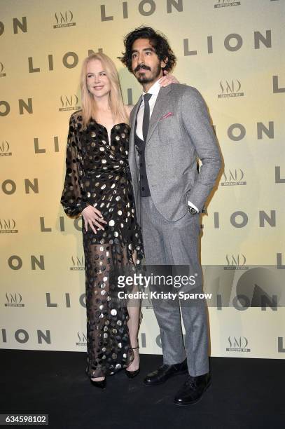 Nicole Kidman and Dev Patel attend the "Lion" Paris Premiere at Cinema Gaumont Opera on February 10, 2017 in Paris, France.