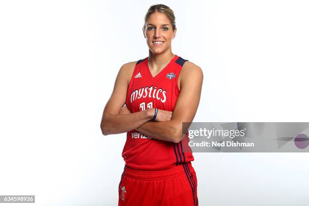 Elena Delle Donne of the Washington Mystics poses for a photo on February 10, 2017 at Verizon Center in Washington, DC. NOTE TO USER: User expressly...