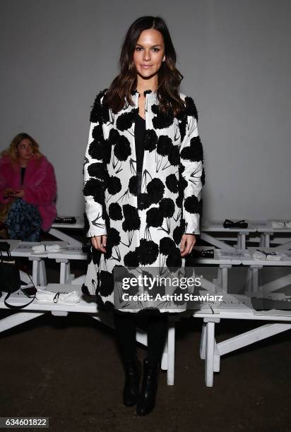 Allie Rizzo attends the Milly show during New York Fashion Week on February 10, 2017 in New York City.