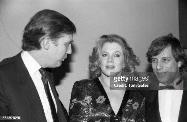 Businessman Donald Trump, actress Kathleen Turner and her husband Jay Weiss attend the D.W. Girffith Awards At Lincoln Center Library in February...