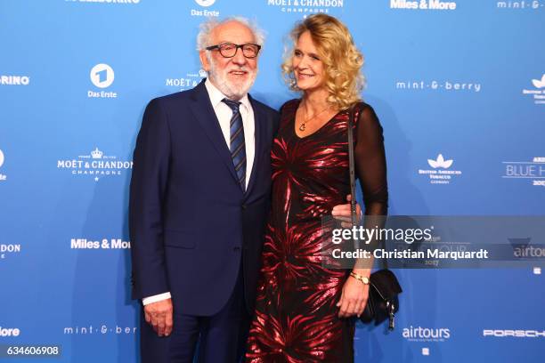 Dieter Hallervorden and Elena Blume attend the Blue Hour Reception hosted by ARD during the 67th Berlinale International Film Festival Berlin on...