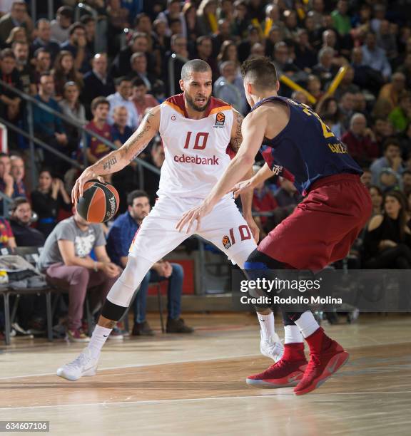 Blake Schilb, #10 of Galatasaray Odeabank Istanbul in action during the 2016/2017 Turkish Airlines EuroLeague Regular Season Round 22 game between FC...