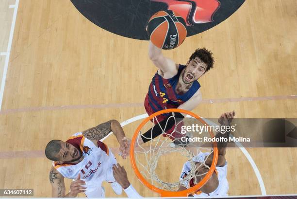 Ante Tomic, #44 of FC Barcelona Lassa in action during the 2016/2017 Turkish Airlines EuroLeague Regular Season Round 22 game between FC Barcelona...