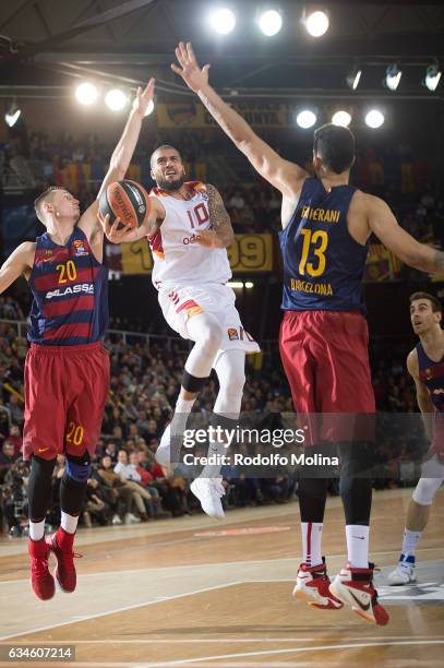 Blake Schilb, #10 of Galatasaray Odeabank Istanbul in action during the 2016/2017 Turkish Airlines EuroLeague Regular Season Round 22 game between FC...