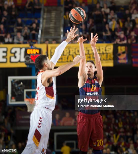 Marcus Eriksson, #20 of FC Barcelona Lassa in action during the 2016/2017 Turkish Airlines EuroLeague Regular Season Round 22 game between FC...