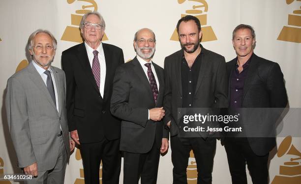 The Recording Academy CEO and President Neil Portnow, ELI Executive Commitee, Chairman, Henry Root, Elliot Groffman, musician Dave Matthews and Marc...