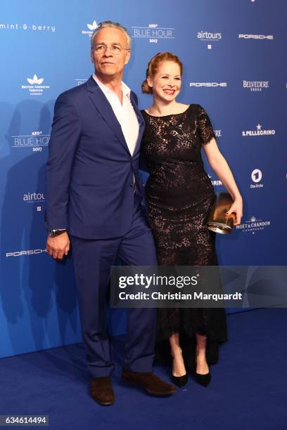 Klaus J. Behrendt and guest attend the Blue Hour Reception hosted by ARD during the 67th Berlinale International Film Festival Berlin on February 10,...