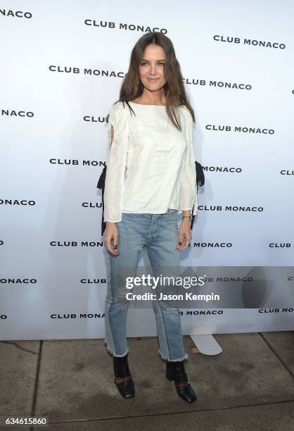 Actress Katie Holmes attends the Club Monaco Presentation at Club Monaco Fifth Avenue on February 10, 2017 in New York City.