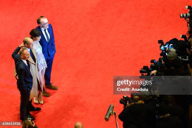 Actors Ewen Bremner, Jonny Lee Miller, Anjela Nedyalkova and Film director Danny Boyle attend the red carpet of "T2 Trainspotting" during the 67th...