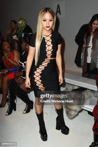 Kat DeLuna attends the Chromat collection Front Row during, New York Fashion Week: The Shows at Gallery 3, Skylight Clarkson Sq on February 10, 2017...