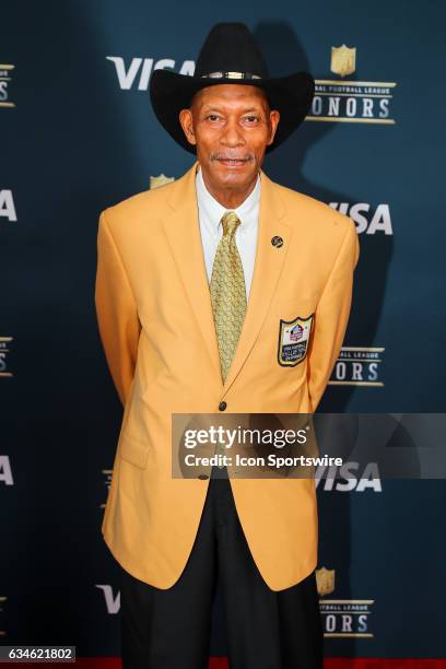 Hall of Famer Willie Brown on the Red Carpet at the 2017 NFL Honors on February 04 at the Wortham Theater Center in Houston, Texas.