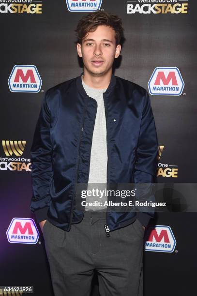 Recording artist Flume attends Backstage at The GRAMMYs Westwood One Radio Remotes during the 59th GRAMMY Awards at STAPLES Center on February 10,...