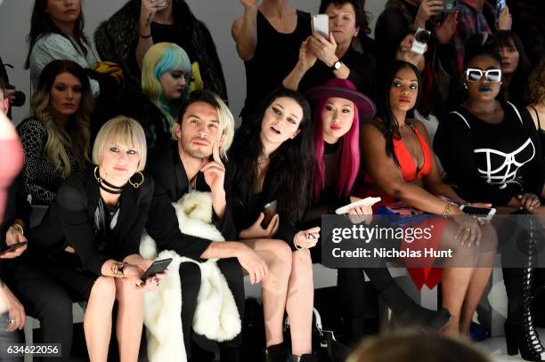 Sarah Barthel and Meredith O'Connor attend the Chromat collection front row during New York Fashion Week: The Shows at Gallery 3, Skylight Clarkson...