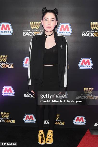 Recording artist Bishop Briggs attends Backstage at The GRAMMYs Westwood One Radio Remotes during the 59th GRAMMY Awards at STAPLES Center on...