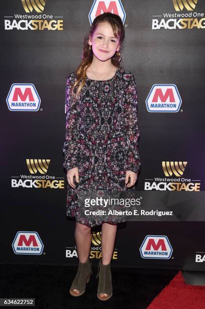 Actor Talitha Bateman attends Backstage at The GRAMMYs Westwood One Radio Remotes during the 59th GRAMMY Awards at STAPLES Center on February 10,...