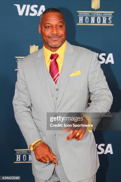 Derrick Brooks on the Red Carpet at the 2017 NFL Honors on February 04 at the Wortham Theater Center in Houston, Texas.