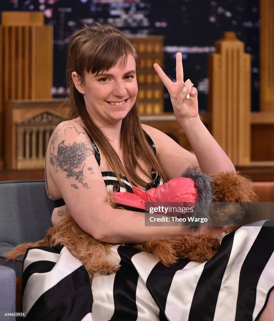 Lena Dunham Visits "The Tonight Show Starring Jimmy Fallon"