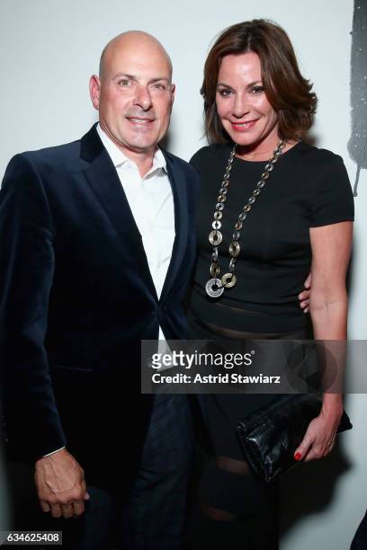 Tom DAgostino Jr. And Luann de Lesseps attend the Nicole Miller collection Front Row during, New York Fashion Week: The Shows at Gallery 2, Skylight...