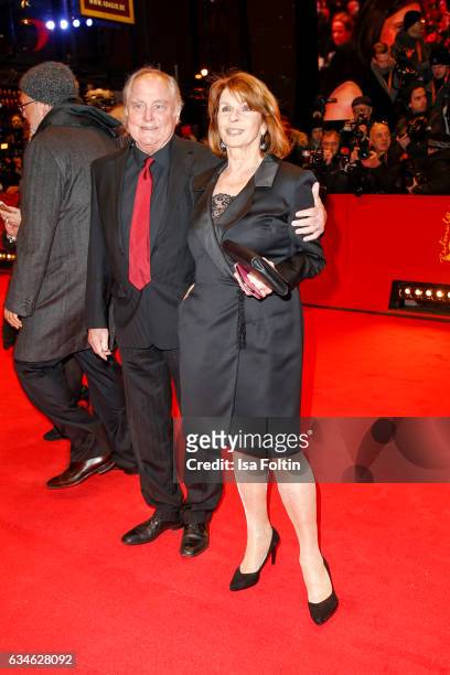 Austrian actress Senta Berger and her husband Michael Verhoeven attend the 'Django' premiere during the 67th Berlinale International Film Festival...