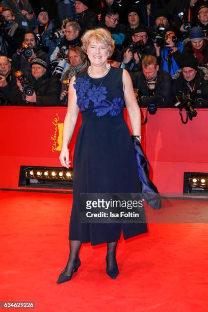 German politician Monika Gruetters attends the 'Django' premiere during the 67th Berlinale International Film Festival Berlin at Berlinale Palace on...